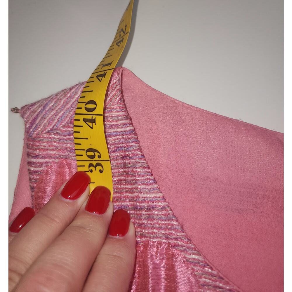 Per Se Dress Womens 8 Pink Polkadot  Preppy Retroglam, Modern Royalty, Tweed - Picture 10 of 10